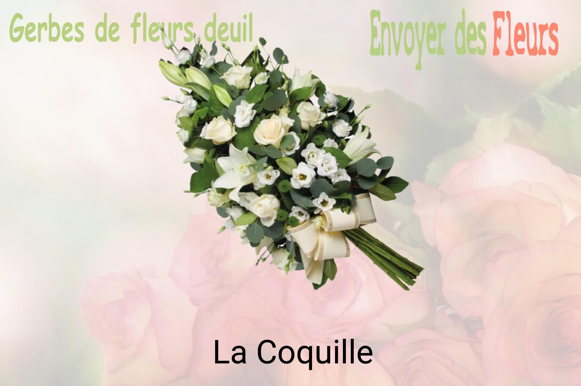 Gerbe de fleurs de deuil livrée à La Coquille